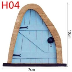 Giardino Fata Porta Miniatura Fata Albero Ornamento Casa Porta Finestra Scultura Decorazione Albero Giardino Arte Cortile Scultura 1 Pz (Blu) -Giardino di Lusso 93243914 3