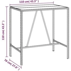 Set Bar Da Giardino 5 Pz Con Cuscini In Polyrattan Nero VidaXL -Giardino di Lusso 93343800 3
