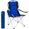 Sedia Pieghevole Campeggio Imbottita Con Borsa Camping Spiaggia Esterno Blu -Giardino di Lusso 93882543 1