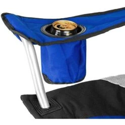 Sedia Pieghevole Campeggio Imbottita Con Borsa Camping Spiaggia Esterno Blu -Giardino di Lusso 93882543 5