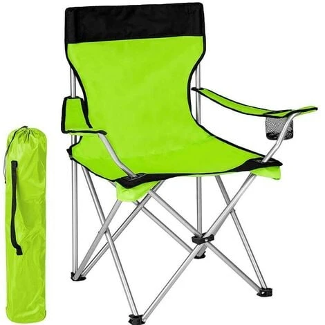 Sedia Pieghevole Da Campeggio Con Borsa Camping Sedia Spiaggia Da Esterno Verde 5 Sedia Pieghevole Da Campeggio Con Borsa Camping Sedia Spiaggia Da Esterno Verde - immagine 3