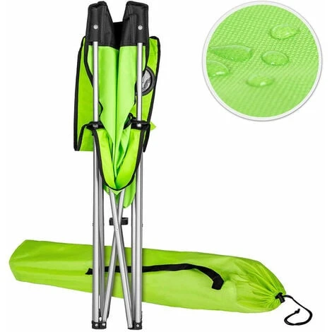 Sedia Pieghevole Da Campeggio Con Borsa Camping Sedia Spiaggia Da Esterno Verde 6 Sedia Pieghevole Da Campeggio Con Borsa Camping Sedia Spiaggia Da Esterno Verde - immagine 4