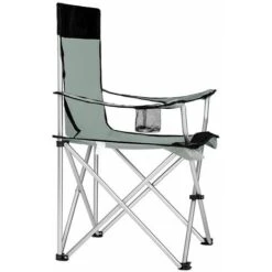 2x Sedie Pieghevoli Da Campeggio Con Borsa Camping Sedia Spiaggia Esterno Grigio -Giardino di Lusso 93882551 3