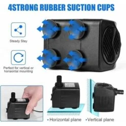 Pompa Ad Immersione, 750 L/h, 15 W, Pompa Per Acquario Ultra Silenziosa E Regolabile Con 4 Piedini A Ventosa Per Pesci Da Laghetto, Fontane, Acquari, 2 Ugelli, 8,5/13 Mm 8 Pompa Ad Immersione, 750 L/h, 15 W, Pompa Per Acquario Ultra Silenziosa E Regolabile Con 4 Piedini A Ventosa Per Pesci Da Laghetto, Fontane, Acquari, 2 Ugelli, 8,5/13 Mm -Giardino di Lusso 93930573 2