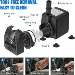 Pompa Ad Immersione, 750 L/h, 15 W, Pompa Per Acquario Ultra Silenziosa E Regolabile Con 4 Piedini A Ventosa Per Pesci Da Laghetto, Fontane, Acquari, 2 Ugelli, 8,5/13 Mm 10 Pompa Ad Immersione, 750 L/h, 15 W, Pompa Per Acquario Ultra Silenziosa E Regolabile Con 4 Piedini A Ventosa Per Pesci Da Laghetto, Fontane, Acquari, 2 Ugelli, 8,5/13 Mm -Giardino di Lusso 93930573 4