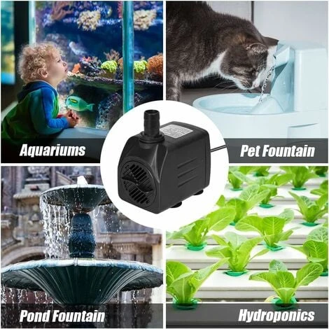Pompa Ad Immersione, 750 L/h, 15 W, Pompa Per Acquario Ultra Silenziosa E Regolabile Con 4 Piedini A Ventosa Per Pesci Da Laghetto, Fontane, Acquari, 2 Ugelli, 8,5/13 Mm 7 Pompa Ad Immersione, 750 L/h, 15 W, Pompa Per Acquario Ultra Silenziosa E Regolabile Con 4 Piedini A Ventosa Per Pesci Da Laghetto, Fontane, Acquari, 2 Ugelli, 8,5/13 Mm - immagine 5