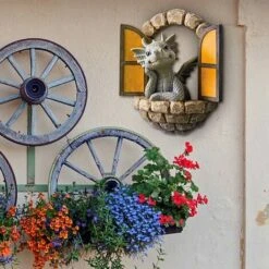 Statua Da Giardino Del Drago, Statua Da Giardino Gnomo Statua Da Giardino All'aperto Sculture E Statue Da Giardino Statua Ornamento Decorazione Animali In Resina Per Interni O Esterni -Giardino di Lusso 94294186 3