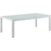 Nova Tavolino Da Giardino Elegante In Metallo E Vetro 100 X 50 X 35 Cm Vari Colori Dimensioni : Bianco -Giardino di Lusso 94577358 1