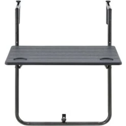 Nova Tavolino Appeso Da Balcone Piano Ribaltabile Di Forma Rettangolare Grigio Scuro -Giardino di Lusso 94578100 4
