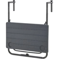 Nova Tavolino Appeso Da Balcone Piano Ribaltabile Di Forma Rettangolare Grigio Scuro -Giardino di Lusso 94578100 5