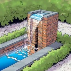 Lama Cascata Da Giardino Nevada 30 Cm Con Luci A LED In Acciaio Ubbink -Giardino di Lusso 948734 3