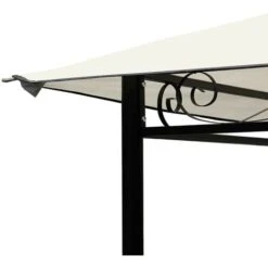 Gazebo Giardino 3x3 Mt In Metallo Con Telo Tendone Party Antipioggia PVC Beige -Giardino di Lusso 95362210 3
