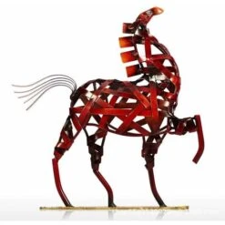Cavallo Intrecciato Scultura In Metallo Fatto A Mano Decorazione In Ferro Battuto Casa Soggiorno Statua Design Moderno Industriale Regalo Per La Casa Souvenir Soggiorno Decorazione Articoli Per La Cas