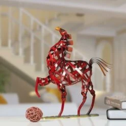 Cavallo Intrecciato Scultura In Metallo Fatto A Mano Decorazione In Ferro Battuto Casa Soggiorno Statua Design Moderno Industriale Regalo Per La Casa Souvenir Soggiorno Decorazione Articoli Per La Cas -Giardino di Lusso 95467183 5