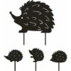 Confezione Da 4 Paletti Di Riccio In Metallo, Pali Da Giardino A Forma Di Animale, Decorazione Da Giardino, Decorativi Per Esterni, Pali Decorativi Per La Decorazione.