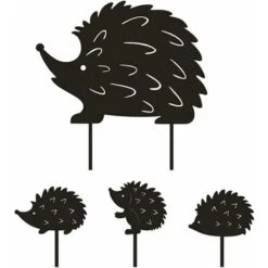 Confezione Da 4 Paletti Di Riccio In Metallo, Pali Da Giardino A Forma Di Animale, Decorazione Da Giardino, Decorativi Per Esterni, Pali Decorativi Per La Decorazione.