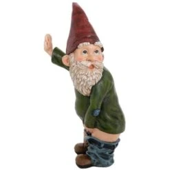 Poeces Gnomo Da Giardino, Nani 3D, Statua Gnomo Dito Medio All'aperto In Poliresina