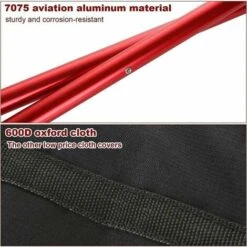 Sgabello Pieghevole Portatile Rosso Con 2 Sacchetti Di Stoccaggio Sedile In Alluminio Sgabello Da Campeggio Pieghevole Da Esterno Con Piccolo Sgabello Oxford Accessori Da Campeggio Leggeri Per Picnic -Giardino di Lusso 95765874 4