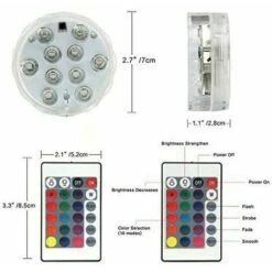 Set Di 4 Luci Multicolori RGB Sommergibili Con Telecomandi Luci Decorative Colorate Per Paesaggi Set Di Illuminazione A LED Impermeabile Ideale Per Vasca Da Bagno Dell'acquario -Giardino di Lusso 95767199 2