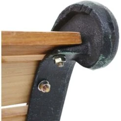 Nova Panchina In Ghisa Dal Design Classico Ed Elegante In Ghisa E Legno Vari Colori Colore : Marrone Chiaro -Giardino di Lusso 95906358 5