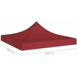 Tenda Per Feste E Barnum Tetto Per Tenda Per Feste 3x3 M Bordeaux 270 G/m² -Giardino di Lusso 96222451 5