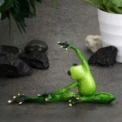 Statua Da Giardino In Resina Figura Rana Statuetta Da Collezione Statua Da Yoga Decorazione Per Interni Ed Esterni (11 Cm) -Giardino di Lusso 96237102 5
