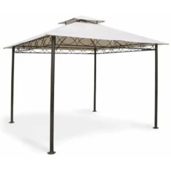 Telo Di Ricambio Universale Per Gazebo Con Air Vent Copertura Ecrù 180 Gr -3 X 3 Mt -Giardino di Lusso 96282342 3