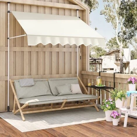 WOLTU Tenda Da Sole Per Esterno. Tenda Parasole Senza Perforazione. Telo Ombreggiante Con Manovella. Altezza Regolabile. Per Balcone. Veranda. Terrazza. 200 Cm. Beige 3 WOLTU Tenda Da Sole Per Esterno. Tenda Parasole Senza Perforazione. Telo Ombreggiante Con Manovella. Altezza Regolabile. Per Balcone. Veranda. Terrazza. 200 Cm. Beige
