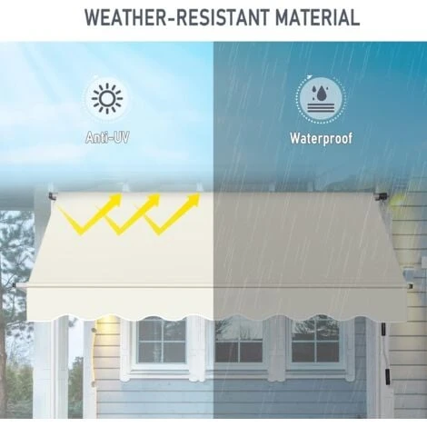 WOLTU Tenda Da Sole Per Esterno. Tenda Parasole Senza Perforazione. Telo Ombreggiante Con Manovella. Altezza Regolabile. Per Balcone. Veranda. Terrazza. 200 Cm. Beige 7 WOLTU Tenda Da Sole Per Esterno. Tenda Parasole Senza Perforazione. Telo Ombreggiante Con Manovella. Altezza Regolabile. Per Balcone. Veranda. Terrazza. 200 Cm. Beige - immagine 5