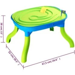 Tavolo Sabbia E Acqua Bambini 3 In 1 67,5x52x38cm Polipropilene VidaXL -Giardino di Lusso 96684427 3
