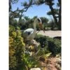 Airone Con Zampe E Base H 74 Cm Ornamentale In Plastica Decorazione Giardino