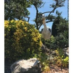 Airone Con Zampe E Base H 74 Cm Ornamentale In Plastica Decorazione Giardino -Giardino di Lusso 9670923 3