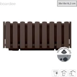 Prosperplast Properplast Bodee Fencycase Balcónera, Dimensioni (mm) 380x180x162, Colore Marrone -Giardino di Lusso 96776770 3