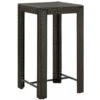 Nova Tavolo Da Bar Da Giardino 60,5x60,5x110,5 Cm In Robusto Polyrattan Vari Colori Colore : Marrone