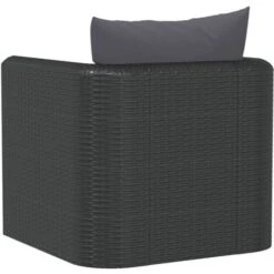 Nova Poltrona Con Cuscini In Polyrattan Nero Per Giardino Design Elegante -Giardino di Lusso 96778584 5
