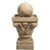 Teamson Home Fontana D'Acqua Bacino Sfera A 2 Livelli Con Luci E Pompa Per Esterni E Giardino, Ornamento Zen A Cascata Per Interni, Decorazione Del Patio