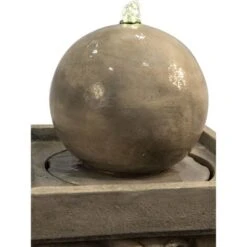 Teamson Home Fontana D'Acqua Bacino Sfera A 2 Livelli Con Luci E Pompa Per Esterni E Giardino, Ornamento Zen A Cascata Per Interni, Decorazione Del Patio -Giardino di Lusso 96926348 4