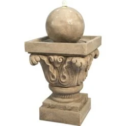 Teamson Home Fontana D'Acqua Bacino Sfera A 2 Livelli Con Luci E Pompa Per Esterni E Giardino, Ornamento Zen A Cascata Per Interni, Decorazione Del Patio -Giardino di Lusso 96926348 5