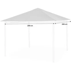 Copertura Grigia Per Elusa 3x3m - Copertura Pergola, Copertura Di Ricambio -Giardino di Lusso 96935824 3