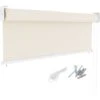 Tenda Da Sole Verticale Avvolgibile A Rullo Per Esterno Balcone Terrazzo Anti UV Impermeabile Protezione Privacy Resistente Antivento Parasole Oscurante Ombreggiante Beige (100 X 140 Cm) -Giardino di Lusso 97195577 1