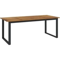 Tavolo Giardino Con Gambe A U 200x90x75cm Legno Massello Acacia VidaXL