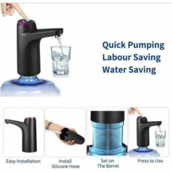 Dispenser D'acqua Kanuo, Pompa Dell'acqua Elettrica Portatile Con Ricarica Automatica USB, Bottiglia Universale Da 3-5 Galloni, Erogatore D'acqua Portatile Elettrico Senza Fili Per Interni Ed Esterni -Giardino di Lusso 97432159 5