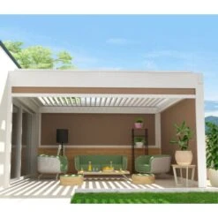 Cassonetto A Scorrimento Per Pergola SPINELLE 3,50x2,50 M (Motorisé à Télécommande - Gris Anthracite - Gris Graphite) -Giardino di Lusso 98065794 5
