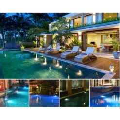 Luce Subacquea A LED RGB AC85-265V 20W (la Potenza Effettiva è 10W) Con Telecomando Standard Europeo Nero -Giardino di Lusso 98112425 4