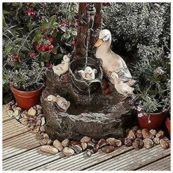 Statua Degli Animali Da Giardino Fontana Solare Art Déco Lampada Da Giardino A Led Scultura Da Giardino Per Esterni (B) -Giardino di Lusso 98114749 4