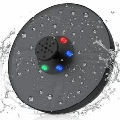 Fontana Solare Per Laghetto Con Pannello Solare 3W 900mAh Batteria Incorporata Pompa Per Acqua Solare Galleggiante 6 Pompa Luminosa A LED