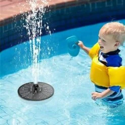 Fontana Solare Per Laghetto Con Pannello Solare 3W 900mAh Batteria Incorporata Pompa Per Acqua Solare Galleggiante 6 Pompa Luminosa A LED -Giardino di Lusso 98123440 5