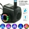 15W 800l/h Pompa Per Fontana Pompa Per Laghetto Pompa Per Acqua Pompa Da Giardino Pompa Per Fontana Con 12 LED