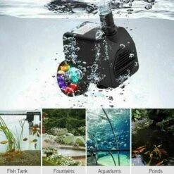 15W 800l/h Pompa Per Fontana Pompa Per Laghetto Pompa Per Acqua Pompa Da Giardino Pompa Per Fontana Con 12 LED -Giardino di Lusso 98127396 4