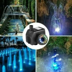 15W 800l/h Pompa Per Fontana Pompa Per Laghetto Pompa Per Acqua Pompa Da Giardino Pompa Per Fontana Con 12 LED -Giardino di Lusso 98127396 5